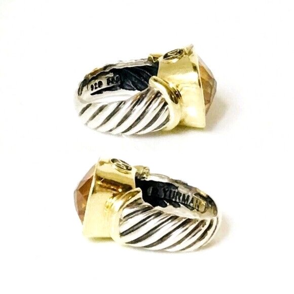 David Yurman Sterling 14k Citrine Noblesse Ring - Picture 4 of 9